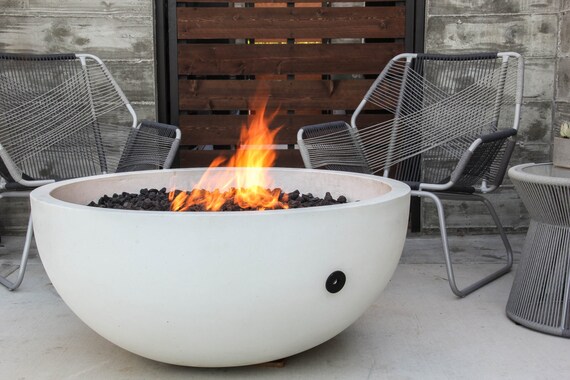 Ember Fire Bowl Concrete Fire Pit Etsy