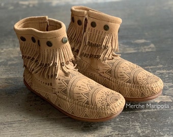 Mokassin Fransen Stiefel von Merche Mariposa