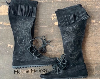 Moccasins Knee High Boots by Merche Mariposa