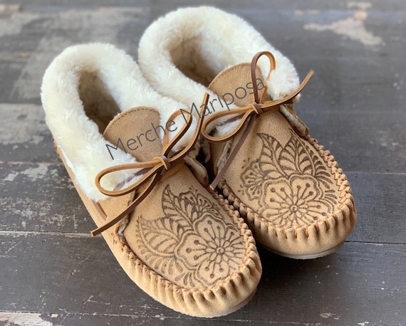 Pantuflas Mocasines de Merche Mariposa Etsy Espa a
