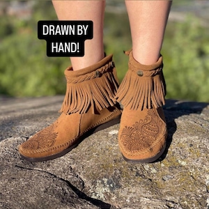 Botas Mocasín Flecos de Merche Mariposa