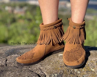 Mokassin Fransenstiefel von Merche Mariposa