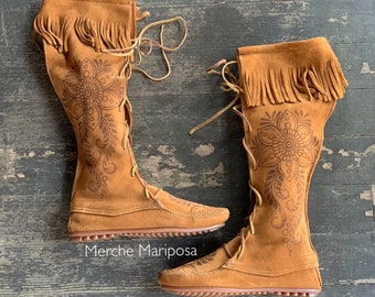 Moccasins Knee High Boots by Merche Mariposa