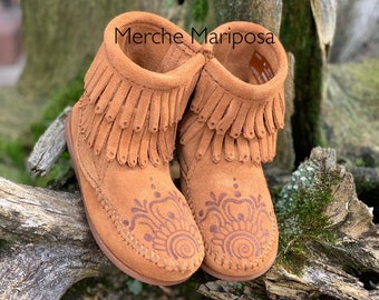 Kinder Mädchen Jungen Moccasin Boots von Merche Mariposa