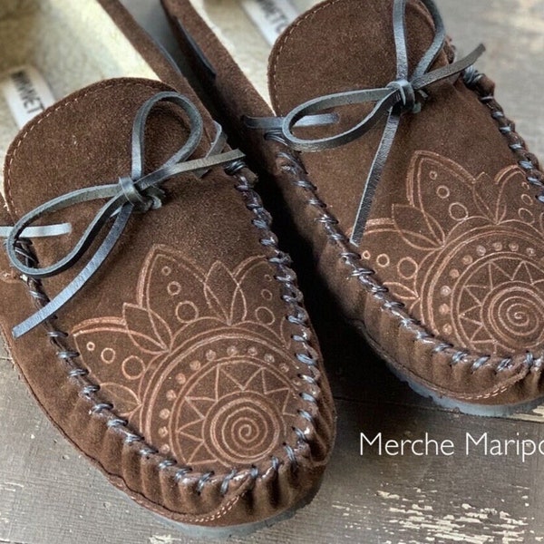 Mens Moccasins Slippers by Merche Mariposa