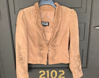 Vintage Suede Jacket Size 7-8 by Merche Mariposa