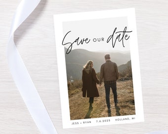 Save the Date Invitation, Save Our Date Invite, Modern Save The Date Template, Minimalist Save The Date, Instant Download