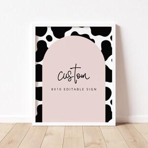 Holy Cow Birthday Editable Sign, Cow Birthday Decor, Holy Cow Decorations, Farm Birthday Decorations, Editable Template, Instant Download