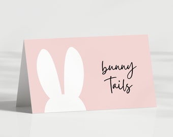 Tienda de comida de cumpleaños de conejito, algunas decoraciones de cumpleaños de conejito, algún letrero de comida de cumpleaños de conejito, plantilla editable, descarga instantánea