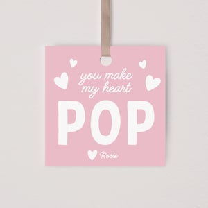 Pop It Valentinstag Karten, Poppin Valentinstag Tag, Valentinstag Geschenk Label, Pop It Spielzeug druckbare Karten, bearbeitbare Sofort Download