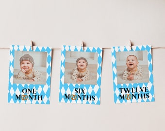 Onetoberfest Photo Banner, Oktoberfest First Birthday, Modern German Biergarten Pretzel Decorations, Editable Template, Instant Download