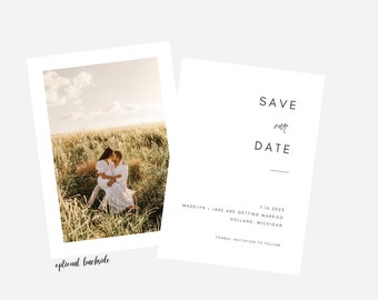 Save the Date Invitation, Save Our Date Invite, Modern Save The Date Template, Minimalist Save The Date, Instant Download