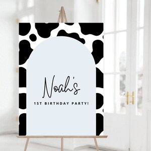 Holy Cow Birthday Welcome Sign, Cow Birthday Decor, Holy Cow Decorations, Farm Birthday Decorations, Editable Template, Instant Download