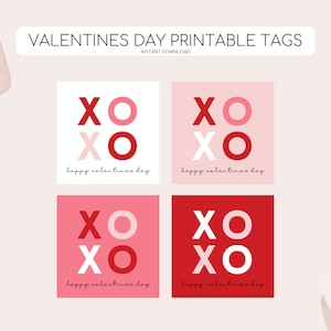 Druckbare Valentinstag Tag, XOXO Valentinstag Tag, Valentinstag Geschenk Label, Xoxo Küsse druckbare Tag, Instant Download
