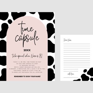 Holy Cow Birthday Time Capsule, Cow First Birthday Decorations, Holy Cow I&#39;m One, Farm 1st Birthday, Editable Template, Instant Download
