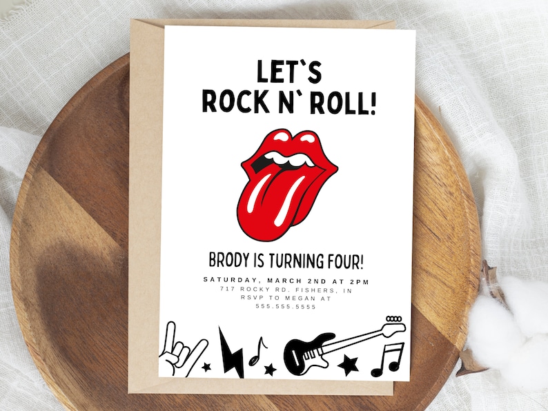 Rock and Roll Cupcake Toppers Rock N Roll Cupcake Toppers Etsy