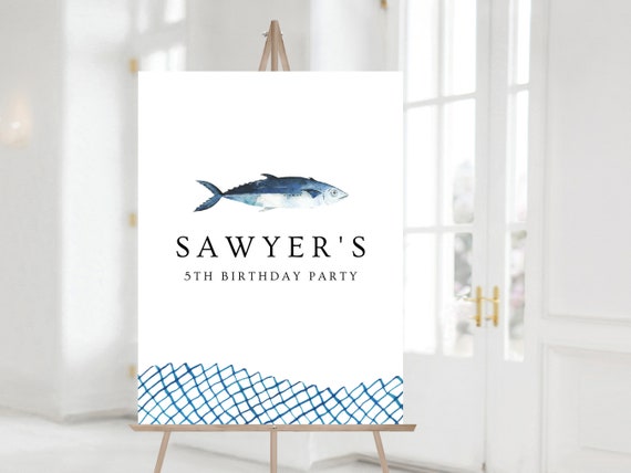 Fishing Welcome Sign, Instant Download, Fishing Birthday