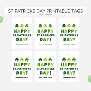 Afdrukbare Saint Patrick's Day Tag, St. Patricks Day Tag, Saint Patricks Gift Label, Lucky Charm afdrukbare Tag, Instant Download
