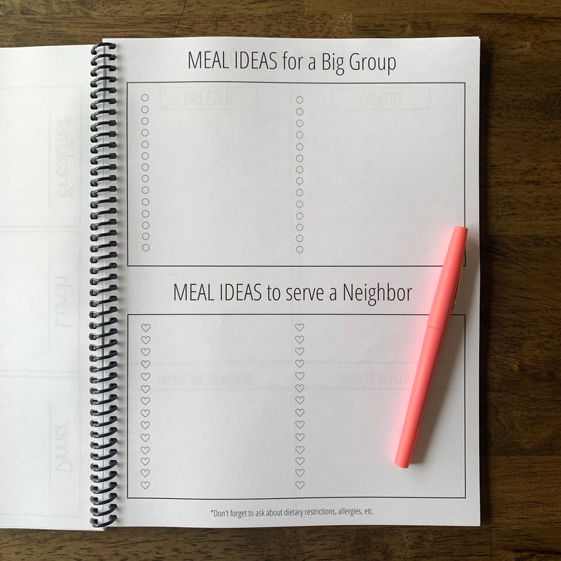 Meal Planning with a Purpose Two Week Meal Planner One Year Meal Planning Book Grocery List Meal Planner Notebook Meal Prep image 5