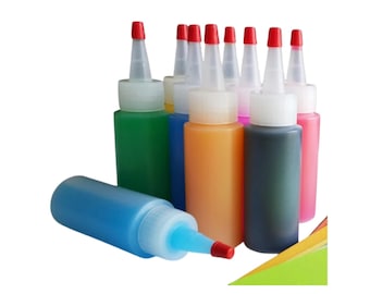 2oz LDPE Squeeze Bottles Durable Plastic 12/pk with Yorker Red Cap Multi Purpose Refillable Bottles