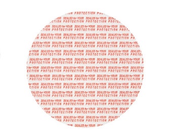 58mm Pressure Sensitive PS Foam Cap Liners Seal Tamper Seal 2.28" Sealed for your Protection US Seller Red Print