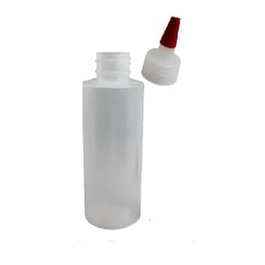 May include: A clear plastic bottle with a red squeeze top. The bottle is empty and ready to be filled with your favorite liquid.