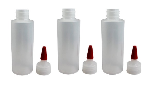2oz Plastic Squeeze Bottles 24/pk Yorker Red Tip Caps Refillable Icing  Cookie Decorating Sauces Condiments Arts Crafts Free 12 Long Overcaps