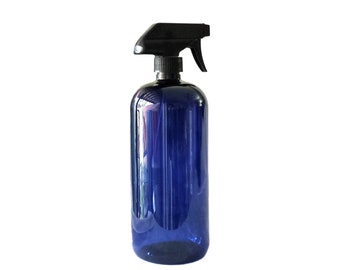 32oz Blue Spray Plastic Bottle 1/pk All Purpose Kitchen Bathroom Cleaner Disinfectant Refillable Reuseable Eco Friendly Shatter Proof
