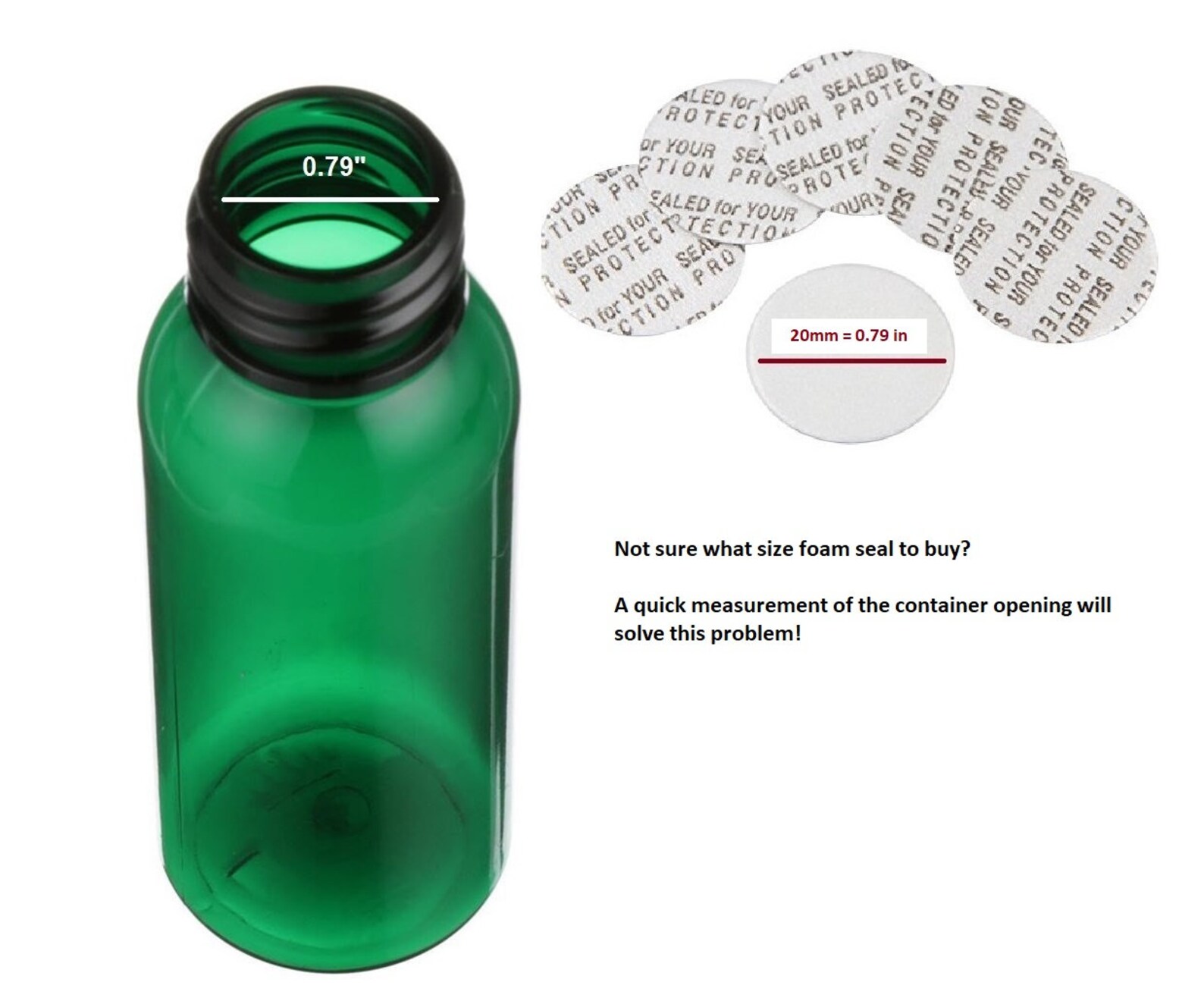 20mm Pressure Sensitive PS Foam Cap Liners Seal Tamper Seal Etsy