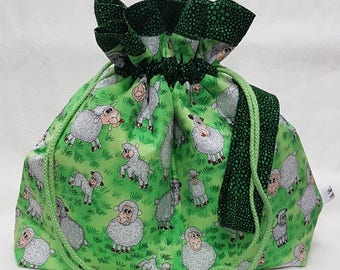Cute Sheep Medium Project Bag - Knitting - Crochet