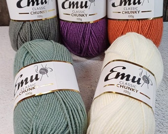 Emu Classic Chunky 100g Balls - Knitting - Crochet