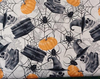 Gothic Halloween Witches Hut Fabric - Sewing - English Paper Piecing - Patchwork - Quilting - Slow Stitching