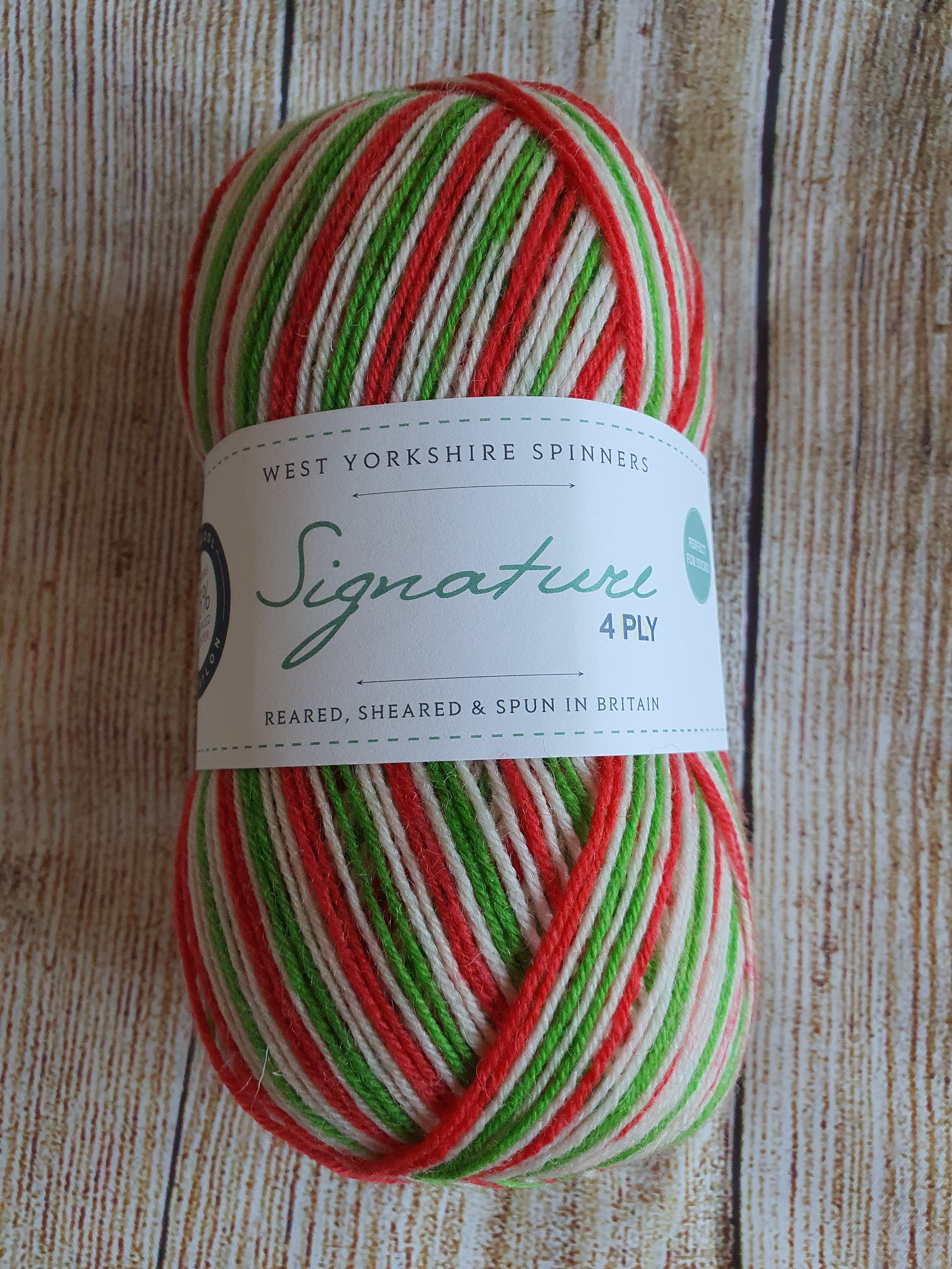 WYS 4ply Signature Christmas Yarns Silent Night Candy Cane Etsy