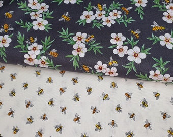 Bee Haven Fabric 100% Cotton - Quilting - Sewing - Patchwork - Dressmaking