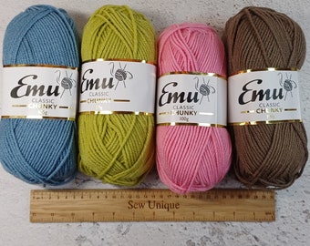 Emu Classic Chunky 100g Balls - Knitting - Crochet