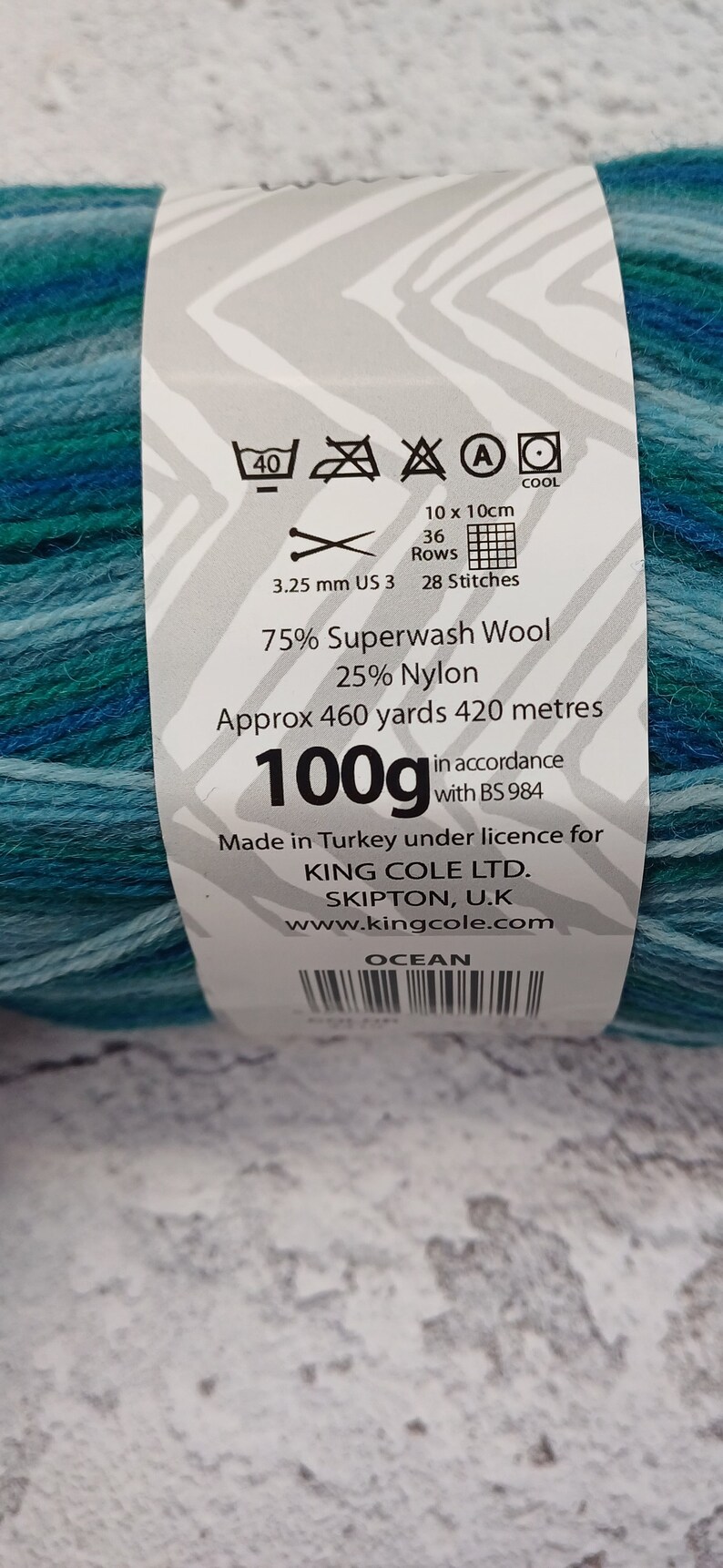 King Cole Zig Zag 4ply Sock Yarn Socks Shawl Decorations Gift Knitting Crochet image 7