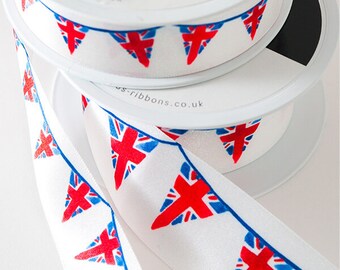British Bunting Ribbon 25mm Wide Sold As A 3 Meter Bundle