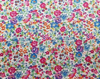 Liberty Tana Lawn Fabric - Emma and Georgina Multi - Patchwork - Slow Stitching - English Paper Piecing