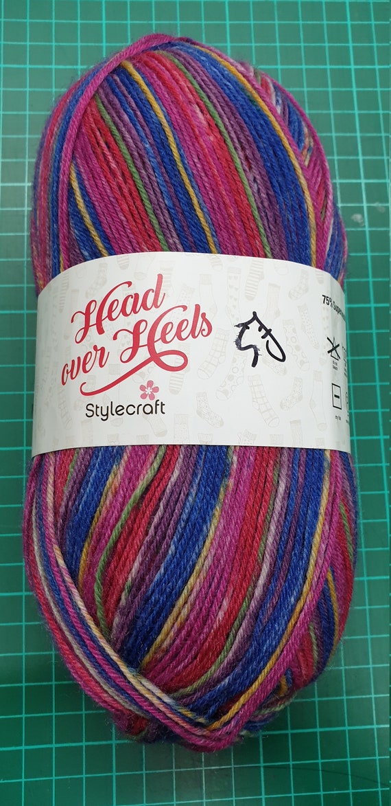 Stylecraft Head Over Heels 4-ply Sock yarn 100g ball Fuji
