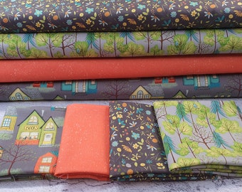 Be My Neighbor Fabric Fat Quarter Bundle - 100% Cotton - Quilting - Sewing - Patchwork - English Paper Piecing - Slow Stitching