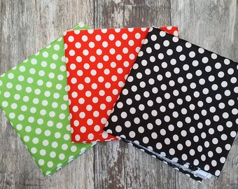 Polka Dot Fabric Fat Quarter Bundle - 100% Cotton Sewing - Quilting - Applique - Dressmaking - Patchwork - Slow Stitching