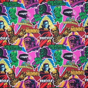 Monsters Pop Collage Fabric 100% Cotton Camelot Fabrics Quilting Sewing Patchwork English Paper Piecing image 3