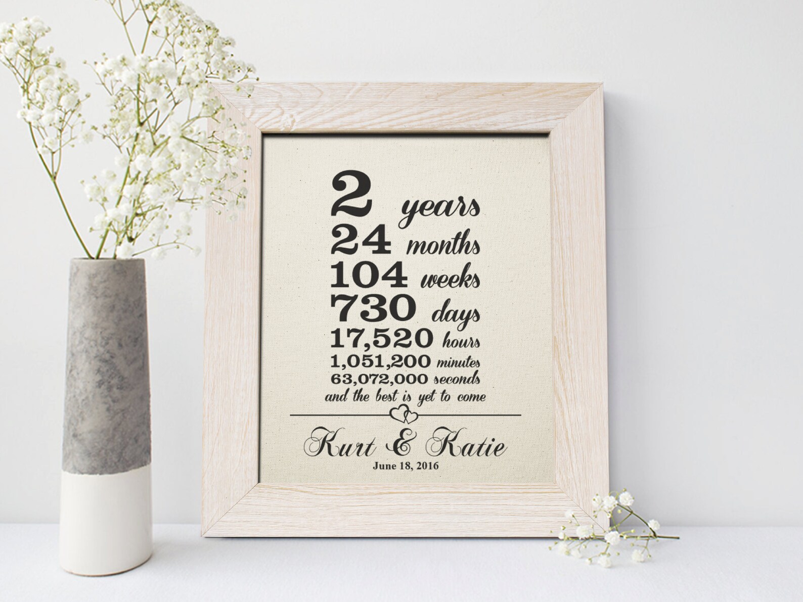 Cotton Anniversary Gift 2nd Wedding Anniversary Gift 2 Year Etsy