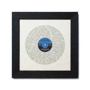 2nd Anniversary Gift, Personalized Cotton Print, First Dance Song