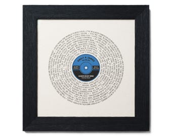 2nd Anniversary Gift, Personalized Cotton Print, First Dance Song
