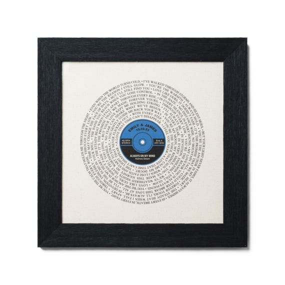 2nd Anniversary Gift, Personalized Cotton Print, First Dance Song