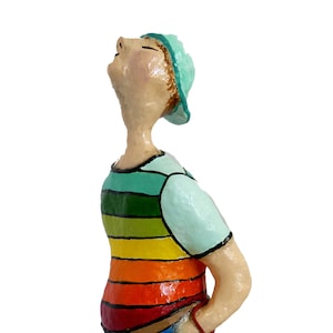 The Wistling Guy-paper mache sculpture,