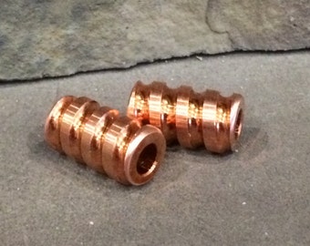 Corkscrew Copper EDC Bead / Every Day Carry / Paracord Bead  / CNC / Metal Bead / Beads / Jewelry Supplies / EDC Bead / Lanyard Bead