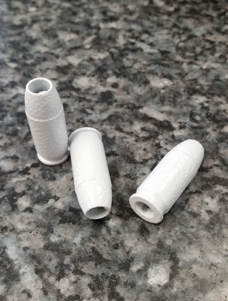 Bullet White Texture EDC Bead Every Day Carry Paracord Bead CNC Metal Bead Beads Jewelry Supplies EDC Bead Lanyard Bead
