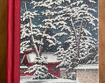 Zojojii Temple in Snow, Journal, Sketchbook, Blank Book (128 pages)